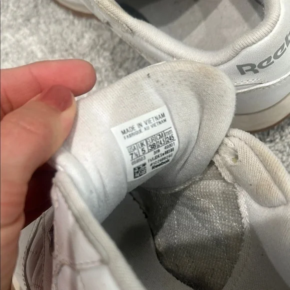 Reebok Classic White Leather Sneakers size 7.5 good used condition. 80s - Picture 7 of 14